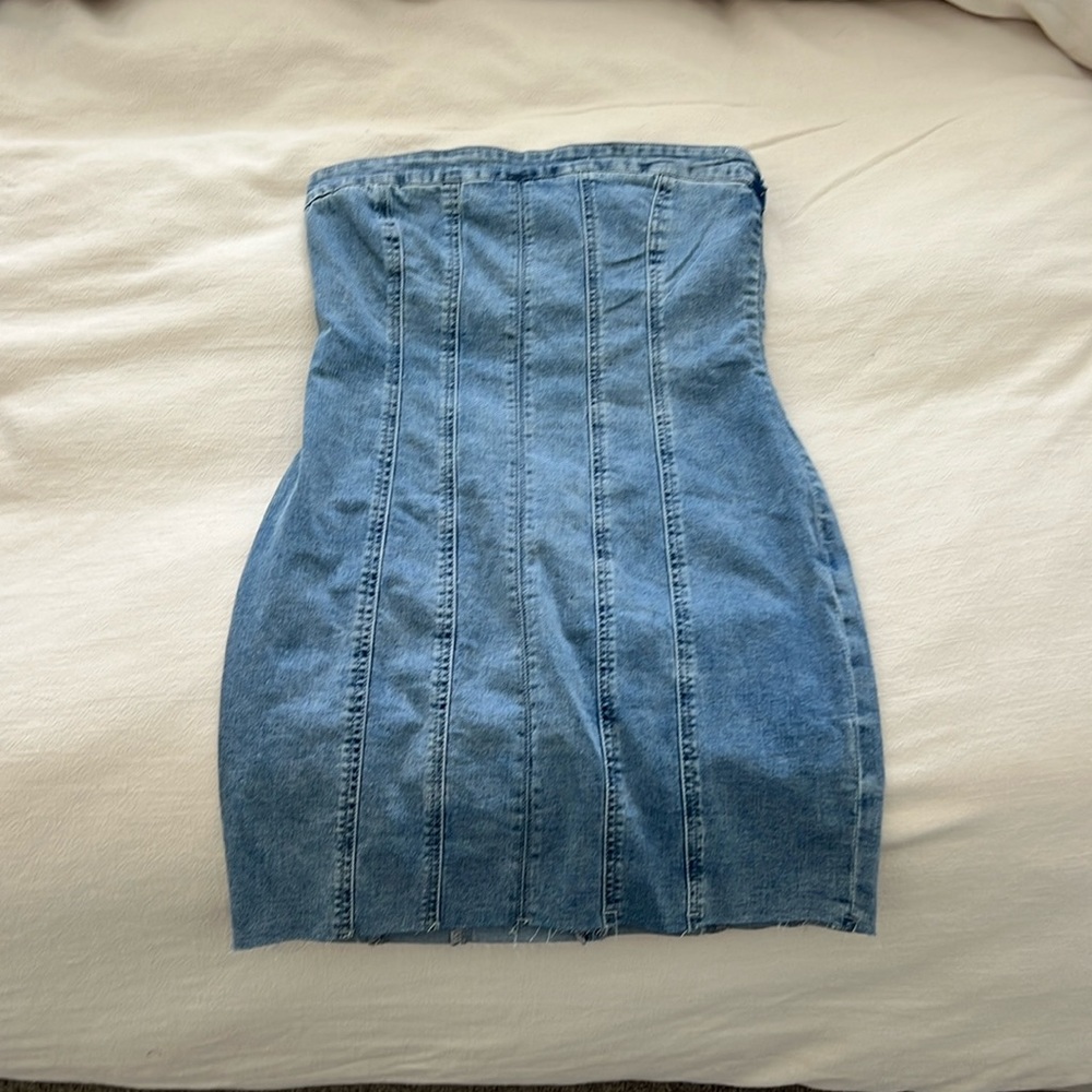 Princess Polly houser mini dress denim